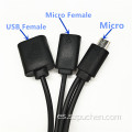 Micro USB Femenino Conectando cables de alimentación